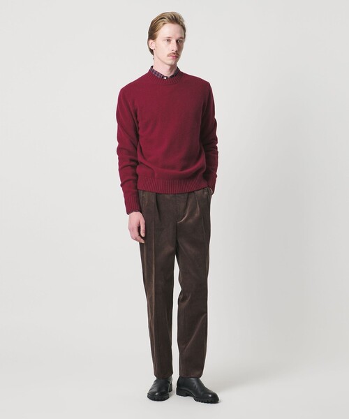 SOVEREIGN（ソブリン）の「＜SOVEREIGN＞BIAGIOLI MODESTO ウール/カシミヤ クルーネック ニット（ニット/セーター・メンズ・ナチュラル/ワイン/ネイビー/ベージュ・M/L）」の8枚目の写真