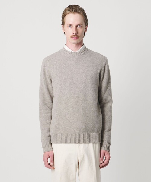 SOVEREIGN（ソブリン）の「＜SOVEREIGN＞BIAGIOLI MODESTO ウール/カシミヤ クルーネック ニット（ニット/セーター・メンズ・ナチュラル/ワイン/ネイビー/ベージュ・M/L）」の10枚目の写真