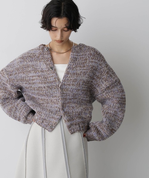 STEVELOUR」ミックスカラー2WAYスナップニット（ニット/セーター