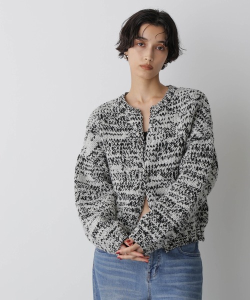 STEVELOUR」ミックスカラー2WAYスナップニット（ニット/セーター