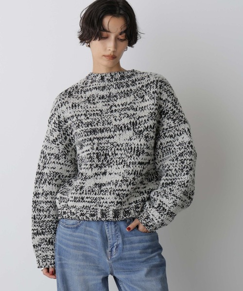 STEVELOUR」ミックスカラー2WAYスナップニット(ニット/セーター STEVELOUR」ミックスカラー2WAYスナップニット(ニット/セーター