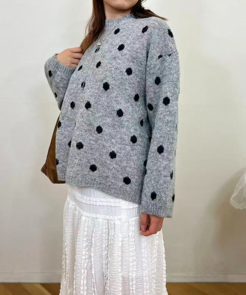mebole(メボレ)の「Cozy Dot Sweater(ニット/セーター・レディース・ベージュ/グレー・FREE)」の22枚目の写真