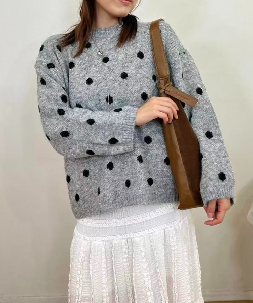 mebole(メボレ)の「Cozy Dot Sweater(ニット/セーター・レディース・ベージュ/グレー・FREE)」の20枚目の写真