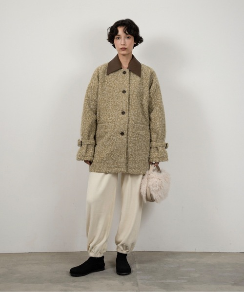 lawgy（ラウジー）の「brushed string rafu jogger pants / ブラッシュドストリングラフジョガーパンツ（その他パンツ・レディース・グレー/アイボリー/ブラック・FREE）」の6枚目の写真