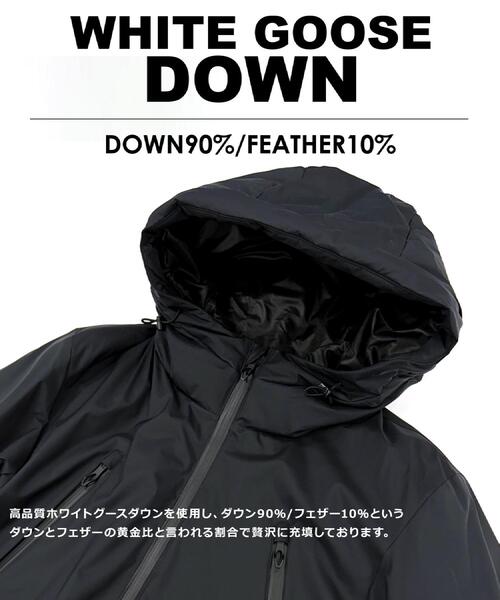 DRESSTERIOR（ドレステリア）の「【700フィルパワー/高品質ダウン】ウォータープルーフ ホワイトグースダウン（ダウンジャケット/コート・メンズ・ネイビー/ブラック・90/94/92/91）」の3枚目の写真