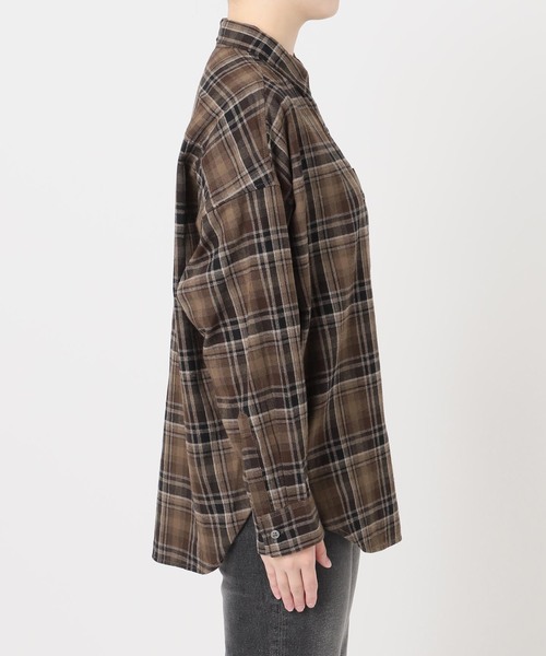 JOURNAL STANDARD relume（ジャーナルスタンダード　レリューム）の「《追加2》CHECKオーバーサイズシャツ（シャツ/ブラウス・レディース・ブルー系その他/ブラウン/ベージュ・FREE）」の19枚目の写真