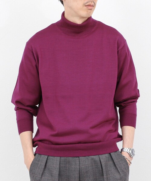 NOLLEY’S（ノーリーズ）の「ウォッシャブル タートルネックニット 25AW（ニット/セーター・メンズ・ロイヤルブルー/ネイビー/パープル/ブラック・S/M/L）」の4枚目の写真