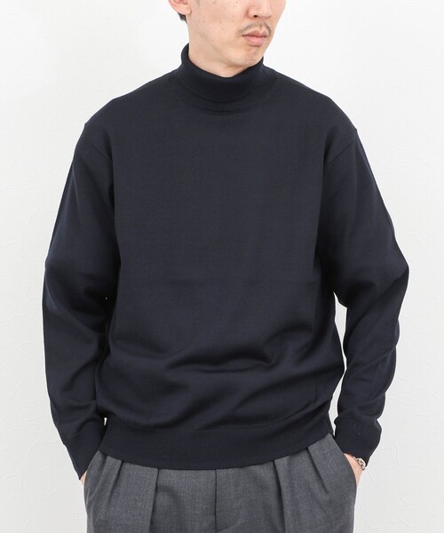 NOLLEY’S（ノーリーズ）の「ウォッシャブル タートルネックニット 25AW（ニット/セーター・メンズ・ロイヤルブルー/ネイビー/パープル/ブラック・S/M/L）」の2枚目の写真