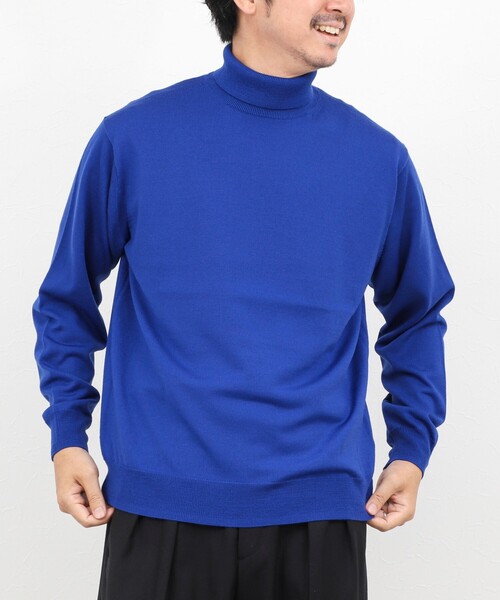 NOLLEY’S（ノーリーズ）の「ウォッシャブル タートルネックニット 25AW（ニット/セーター・メンズ・ロイヤルブルー/ネイビー/パープル/ブラック・S/M/L）」の3枚目の写真