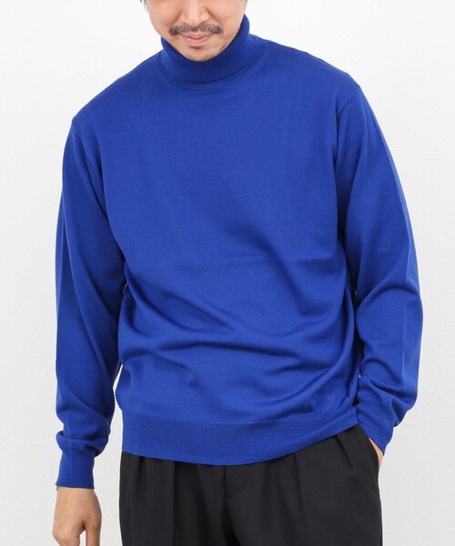 NOLLEY’S（ノーリーズ）の「ウォッシャブル タートルネックニット 25AW（ニット/セーター・メンズ・ロイヤルブルー/ネイビー/パープル/ブラック・S/M/L）」の6枚目の写真