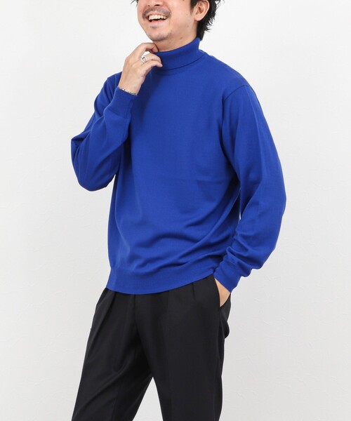 NOLLEY’S（ノーリーズ）の「ウォッシャブル タートルネックニット 25AW（ニット/セーター・メンズ・ロイヤルブルー/ネイビー/パープル/ブラック・S/M/L）」の19枚目の写真