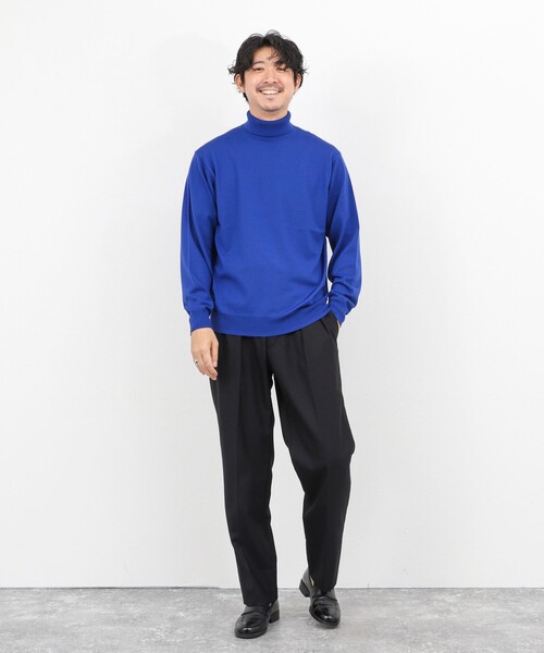 NOLLEY’S（ノーリーズ）の「ウォッシャブル タートルネックニット 25AW（ニット/セーター・メンズ・ロイヤルブルー/ネイビー/パープル/ブラック・S/M/L）」の12枚目の写真
