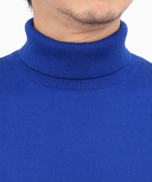 NOLLEY’S（ノーリーズ）の「ウォッシャブル タートルネックニット 25AW（ニット/セーター・メンズ・ロイヤルブルー/ネイビー/パープル/ブラック・S/M/L）」の7枚目の写真