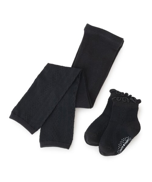 ソックスとスパッツセット スターレギンス&ソックスセット(SS(80-95cm) ディープ ピンク): キッズ