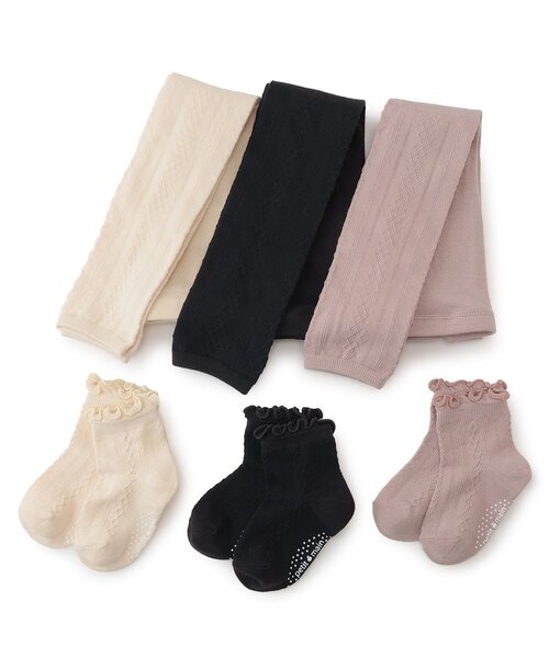 セール】レギンス＋ソックスセット（レギンス/スパッツ）｜petit main