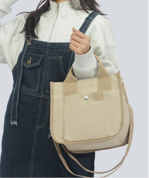 BACKYARD FAMILY(バックヤードファミリー)の「ショルダーバッグ ミニトート 2way yhcbag5116(ショルダーバッグ・レディース・ベージュ/ダークグリーン/ダークグレー/ブラック/ネイビー・FREE)」の10枚目の写真