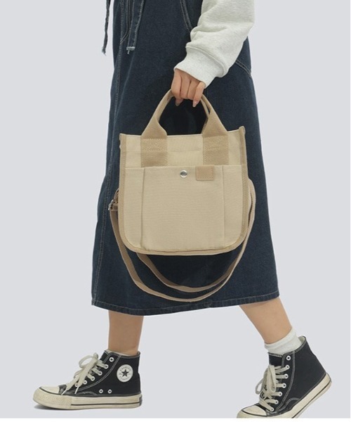 BACKYARD FAMILY(バックヤードファミリー)の「ショルダーバッグ ミニトート 2way yhcbag5116(ショルダーバッグ・レディース・ベージュ/ダークグリーン/ダークグレー/ブラック/ネイビー・FREE)」の12枚目の写真