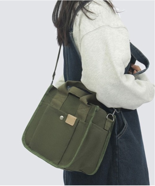 BACKYARD FAMILY(バックヤードファミリー)の「ショルダーバッグ ミニトート 2way yhcbag5116(ショルダーバッグ・レディース・ベージュ/ダークグリーン/ダークグレー/ブラック/ネイビー・FREE)」の13枚目の写真