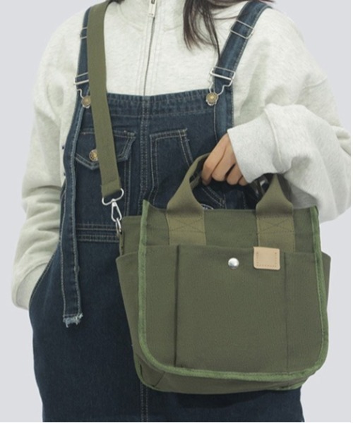 BACKYARD FAMILY(バックヤードファミリー)の「ショルダーバッグ ミニトート 2way yhcbag5116(ショルダーバッグ・レディース・ベージュ/ダークグリーン/ダークグレー/ブラック/ネイビー・FREE)」の14枚目の写真