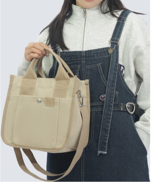 BACKYARD FAMILY(バックヤードファミリー)の「ショルダーバッグ ミニトート 2way yhcbag5116(ショルダーバッグ・レディース・ベージュ/ダークグリーン/ダークグレー/ブラック/ネイビー・FREE)」の17枚目の写真