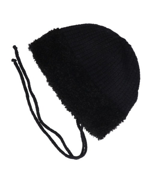 milsa（ミルサ）の「milsa/ミルサ ニットキャップ プードルファーニットボンネット ビーニー（ニットキャップ/ビーニー・レディース・ホワイト/ベージュ/ブラック・FREE）」の15枚目の写真