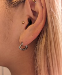 MINI Open Heart pierce/【ハワイアンジュエリー】【サージカルステンレス】【金属アレルギー対応】【IRIEBEACH / アイリービーチ】つけっぱなしOK