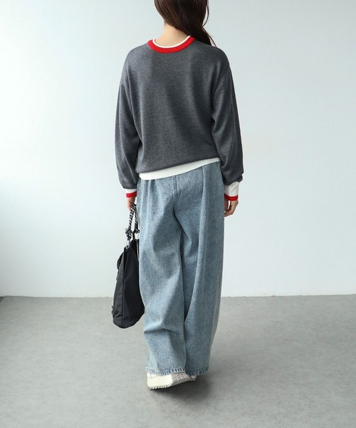 Cepica（セピカ）の「2Wayロゴニット（ニット/セーター・レディース・グレー/ネイビー・FREE）」の7枚目の写真