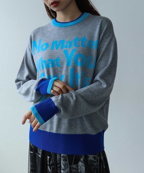 Cepica（セピカ）の「2Wayロゴニット（ニット/セーター・レディース・グレー/ネイビー・FREE）」の8枚目の写真