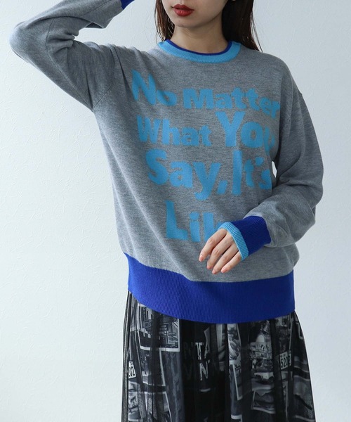 Cepica（セピカ）の「2Wayロゴニット（ニット/セーター・レディース・グレー/ネイビー・FREE）」の9枚目の写真