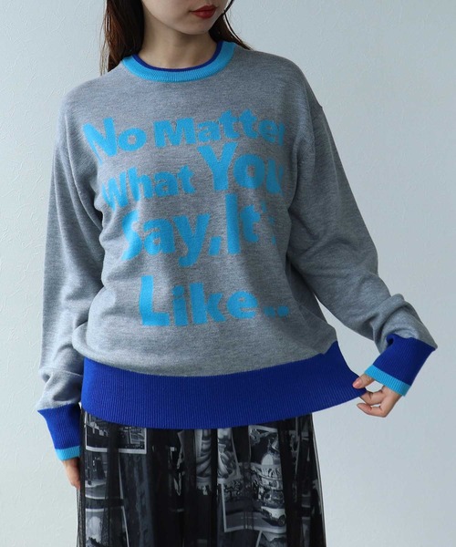 Cepica（セピカ）の「2Wayロゴニット（ニット/セーター・レディース・グレー/ネイビー・FREE）」の10枚目の写真