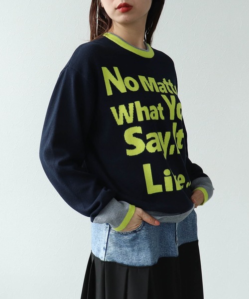 Cepica（セピカ）の「2Wayロゴニット（ニット/セーター・レディース・グレー/ネイビー・FREE）」の13枚目の写真