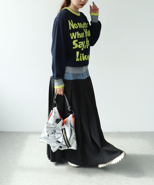 Cepica（セピカ）の「2Wayロゴニット（ニット/セーター・レディース・グレー/ネイビー・FREE）」の15枚目の写真