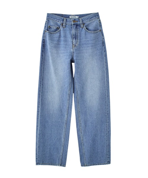 MILKFED.（ミルクフェド）の「MILKFED. EMBROIDERED DENIM PANTS（デニムパンツ・レディース・オフホワイト/ライトブルー/ブラック・M/S）」の5枚目の写真