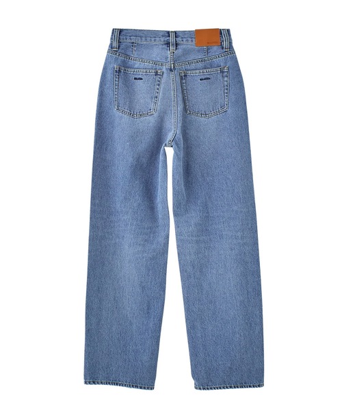 MILKFED.（ミルクフェド）の「MILKFED. EMBROIDERED DENIM PANTS（デニムパンツ・レディース・オフホワイト/ライトブルー/ブラック・M/S）」の6枚目の写真