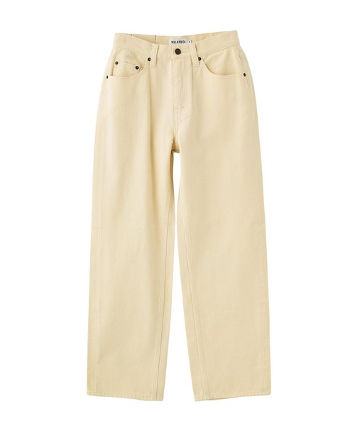 MILKFED.（ミルクフェド）の「MILKFED. EMBROIDERED DENIM PANTS（デニムパンツ・レディース・オフホワイト/ライトブルー/ブラック・M/S）」の7枚目の写真