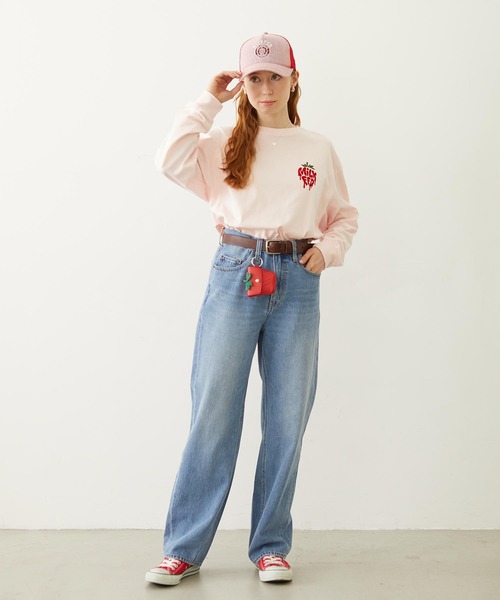 MILKFED.（ミルクフェド）の「MILKFED. EMBROIDERED DENIM PANTS（デニムパンツ・レディース・オフホワイト/ライトブルー/ブラック・M/S）」の21枚目の写真