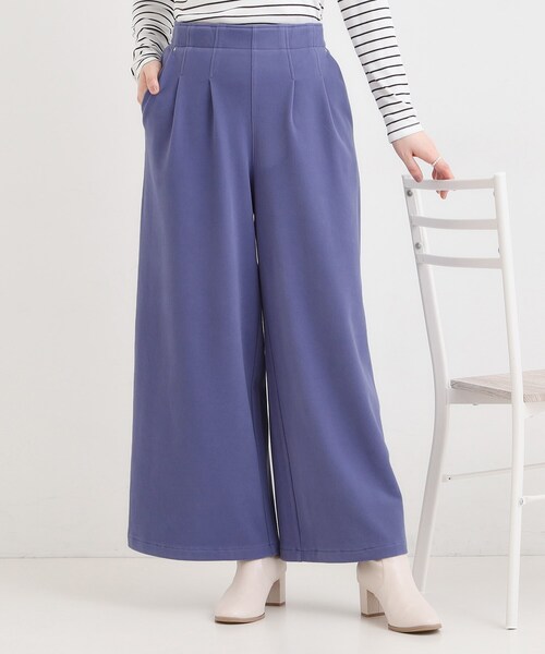 DRESKIP(ドレスキップ)の「【着丈選べる/きっと虜になる】あったかもちもち ワイドパンツ(その他パンツ・レディース・ブラウン系/ブラック/オフホワイト/ブルー/チャコールグレー・40/02/01/36/04/03/38/42)」の1枚目の写真