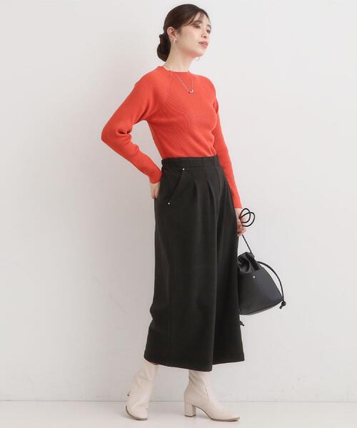 DRESKIP(ドレスキップ)の「【着丈選べる/きっと虜になる】あったかもちもち ワイドパンツ(その他パンツ・レディース・ブラウン系/ブラック/オフホワイト/ブルー/チャコールグレー・40/02/01/36/04/03/38/42)」の9枚目の写真