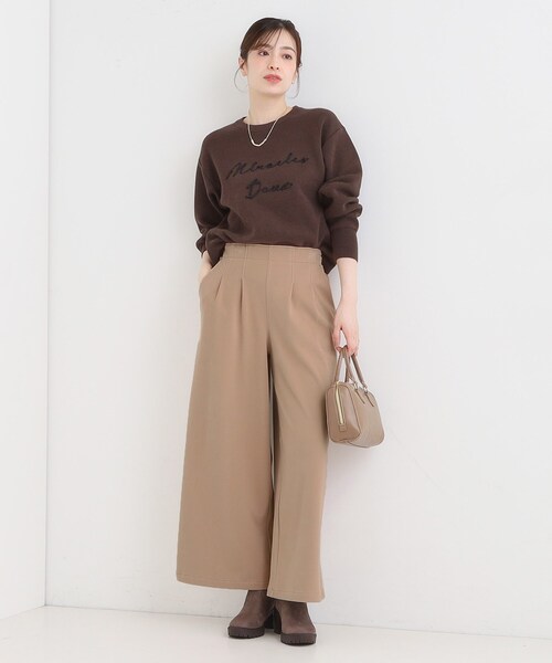 DRESKIP(ドレスキップ)の「【着丈選べる/きっと虜になる】あったかもちもち ワイドパンツ(その他パンツ・レディース・ブラウン系/ブラック/オフホワイト/ブルー/チャコールグレー・40/02/01/36/04/03/38/42)」の13枚目の写真