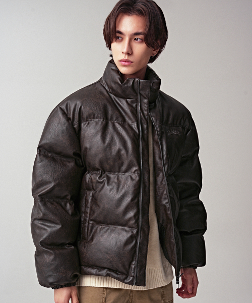 AVANDRESS(アバンドレス )の「Vintage Art Leather Over-fit Puffer BROWN(ダウンジャケット/コート・レディース・ブラウン・FREE)」の2枚目の写真