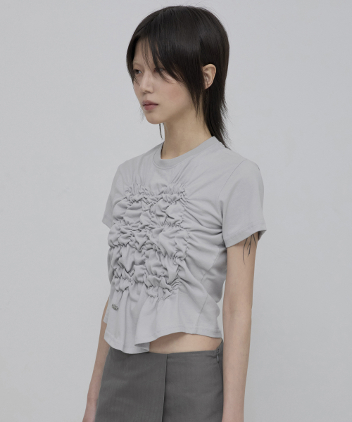 FLAREUP(フレアアップ)の「Cloud T-Shirt (FL-163_Gray)(Tシャツ/カットソー・レディース・グレー・1/2)」の2枚目の写真