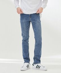 男性ヒドゥンバンディングスリムデニムパンツ-DARK2312B0N