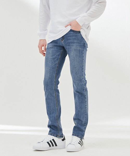 CHASECULT(チェイスカルト)の「男性ヒドゥンバンディングスリムデニムパンツ-DARK2312B0N(デニムパンツ・メンズ・ブルー・70/76/82/86/92)」の2枚目の写真