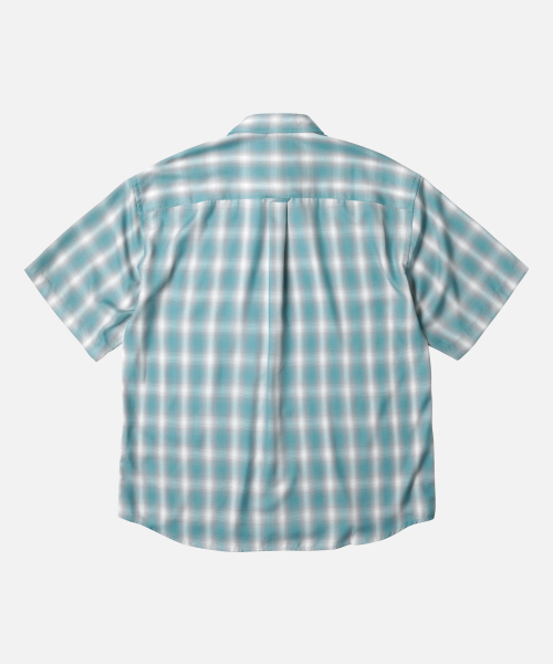 FRIZMWORKS(フリズムワークス)の「OMBRE CHECK RELAXED HALF SHIRT _ MINT(シャツ/ブラウス・メンズ・その他・MEDIUM/LARGE/X-LARGE)」の2枚目の写真