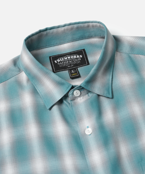 FRIZMWORKS(フリズムワークス)の「OMBRE CHECK RELAXED HALF SHIRT _ MINT(シャツ/ブラウス・メンズ・その他・MEDIUM/LARGE/X-LARGE)」の3枚目の写真