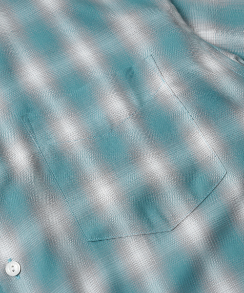 FRIZMWORKS(フリズムワークス)の「OMBRE CHECK RELAXED HALF SHIRT _ MINT(シャツ/ブラウス・メンズ・その他・MEDIUM/LARGE/X-LARGE)」の4枚目の写真