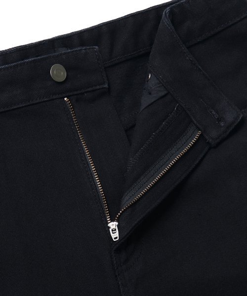 MUSINSA STANDARD（ムシンサスタンダード）の「裏起毛ワイドデニムパンツ[ブラック]（デニムパンツ・メンズ・その他・40/38/42/36/34/32/30/31/33/26/27/28/29）」の4枚目の写真
