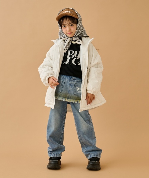 by LOVEiT（バイラビット）の「モンスターキルティングコート（ブルゾン・キッズ・オフホワイト/ブルー/ブラック・140cm/120cm/130cm/150cm/160cm）」の6枚目の写真