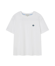 ウィメンズリリーワッペン半袖Tシャツホワイト