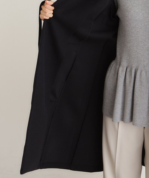 LAURA ASHLEY(ローラアシュレイ)の「【洗える/ウールレット】着流しロングコート(ノーカラーコート・レディース・ライトグレー/ネイビー・38)」の19枚目の写真